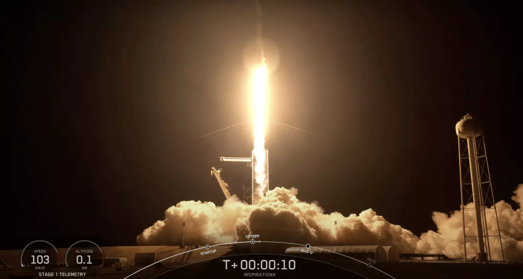 Запуск миссии SpaceX с четырьми "туристами"