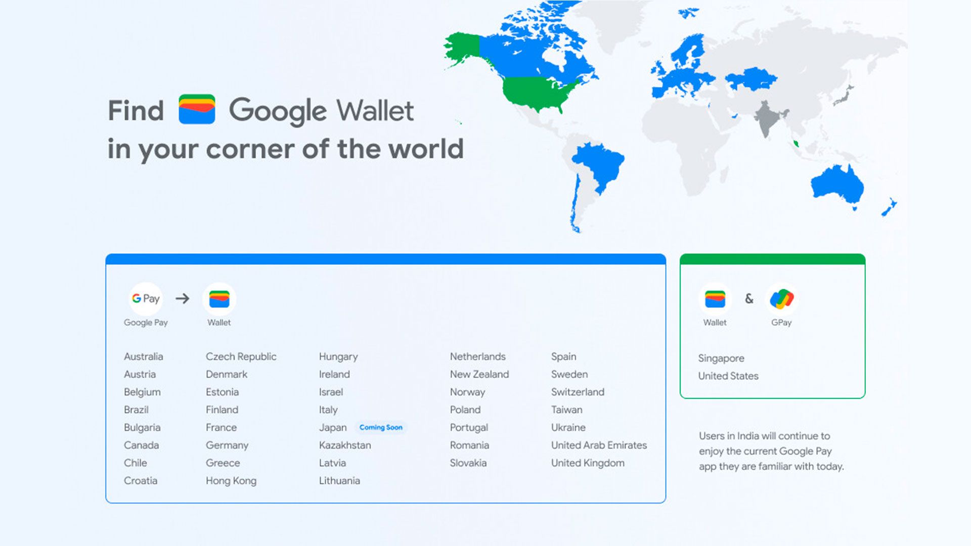  Страны, в которых появится Google Wallet.