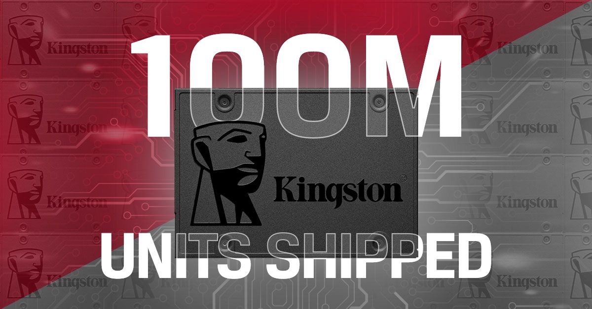 Kingston достигла важной вехи — по всему миру отгружено 100 миллионов SATA SSD A400