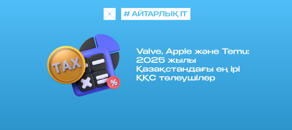Valve, Apple және Temu: 2025 жылы Қазақстандағы ең ірі ҚҚС төлеушілер