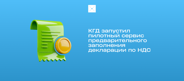 КГД запустил пилотный сервис предварительного заполнения декларации по НДС
